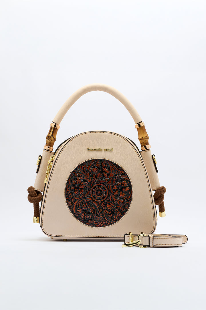 Trilliant Women's Genuine Leather Handbag - Ivory
