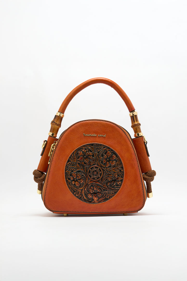Trilliant Women's Genuine Leather Handbag - Mocha