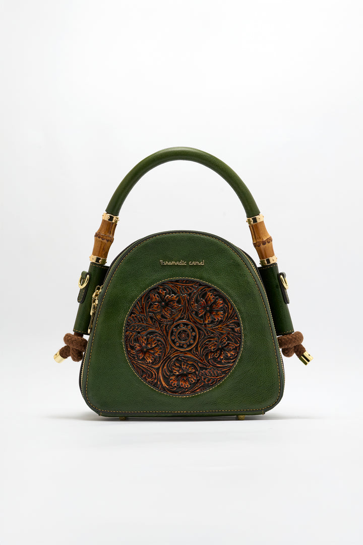 Trilliant Women's Genuine Leather Handbag - Emerald