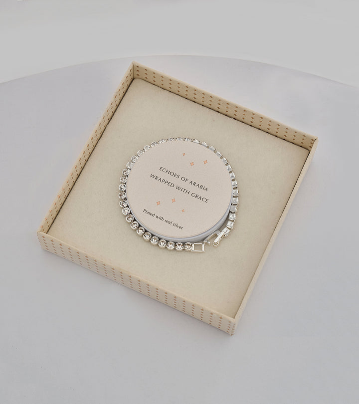 Tennis Sterling Silver Zircon Bracelet