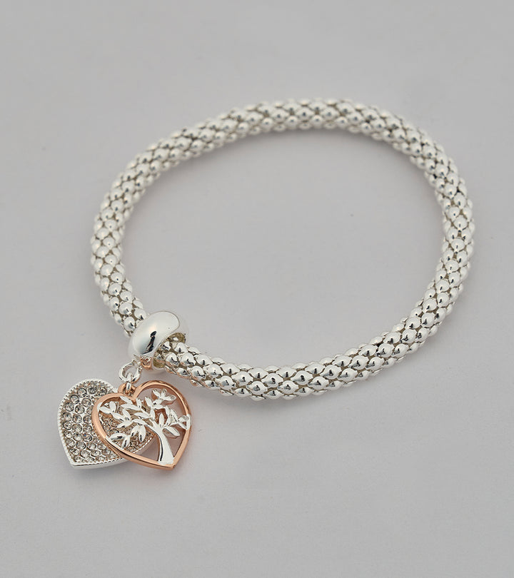 Tree of Life Sterling Silver Zircon Bracelet