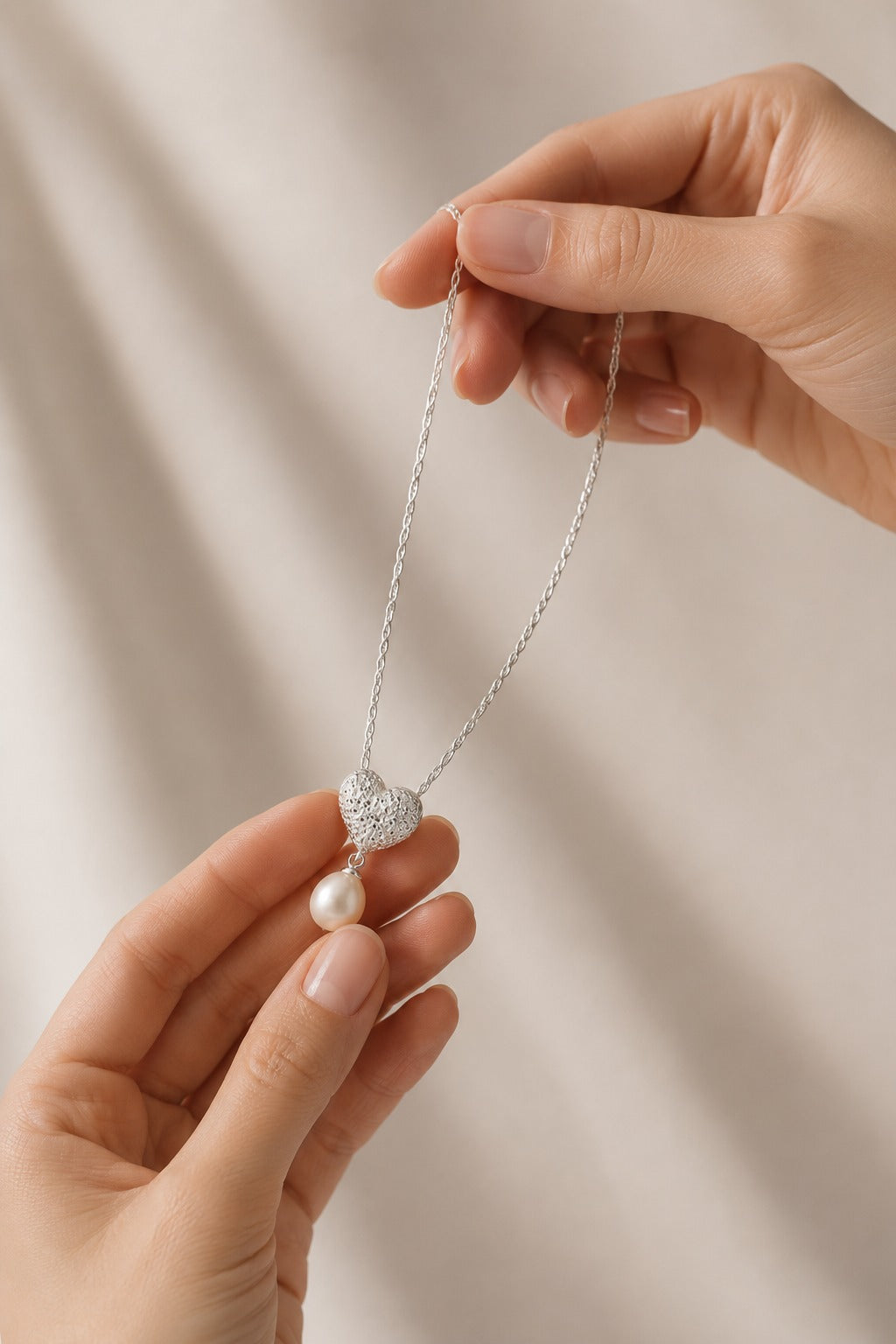 Love Sterling Silver Zircon Necklace