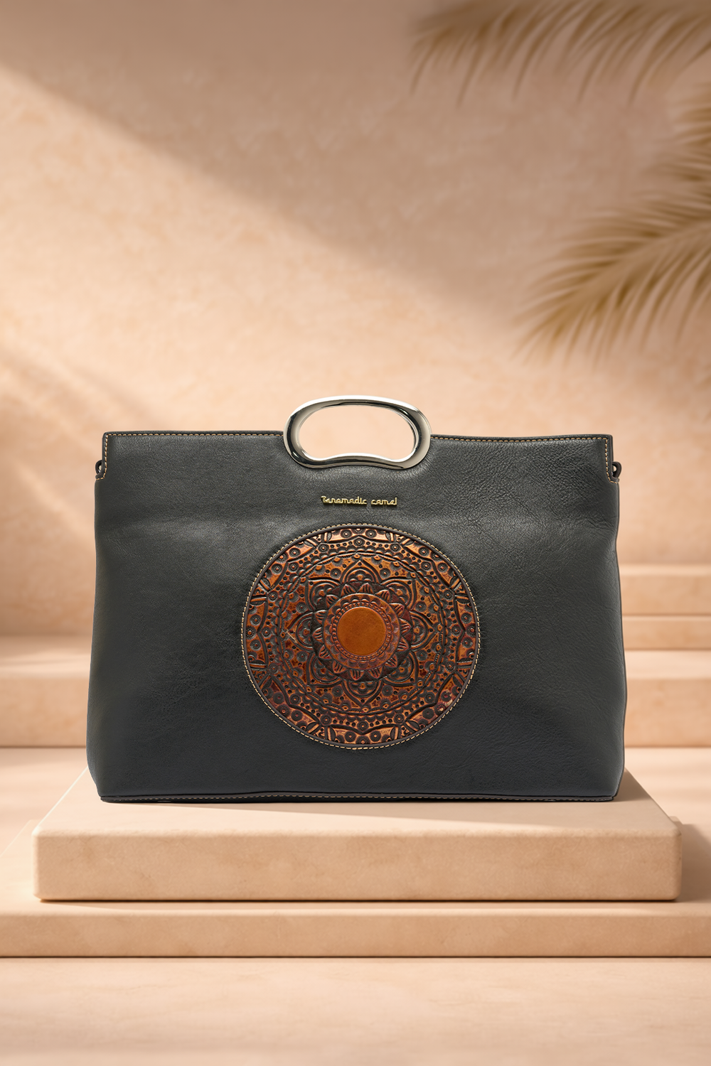 Sassy Women's Genuine Leather Handbag - Black