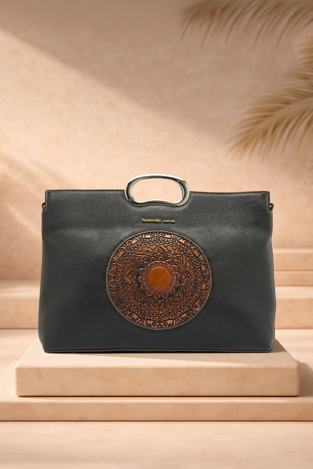 Sassy Women's Genuine Leather Handbag - Black