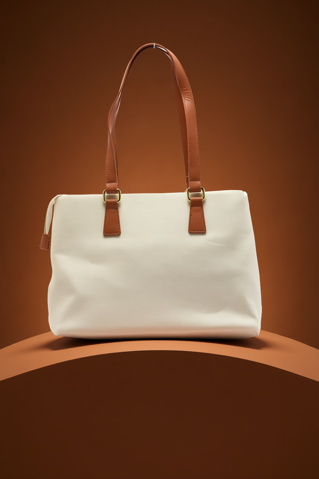 The Chandelier Everyday Tote – Ivory, Tan & Black