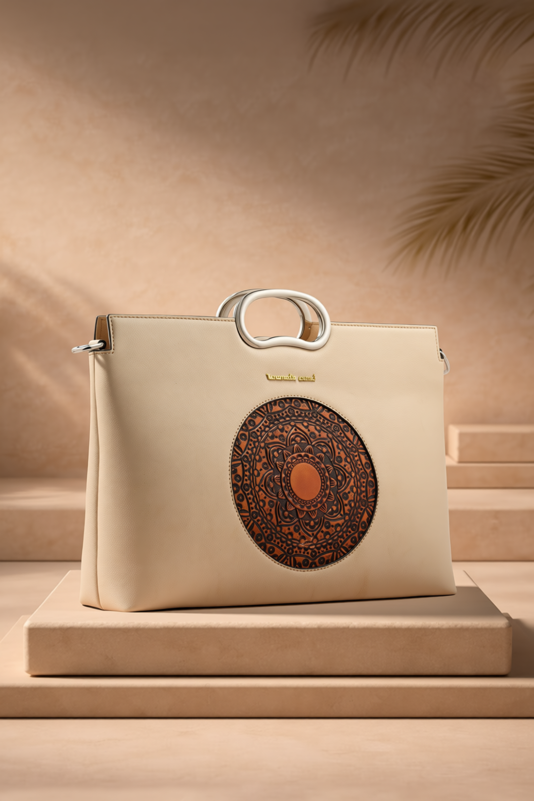 Sassy Women's Genuine Leather Handbag - Ivory