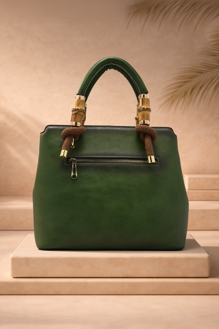 Laila Women's Genuine Leather Handbag - Emerald