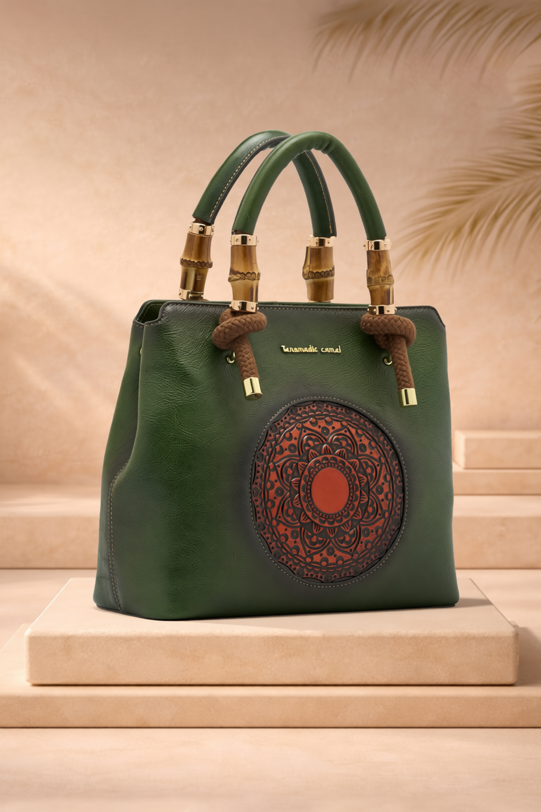 Laila Women's Genuine Leather Handbag - Emerald