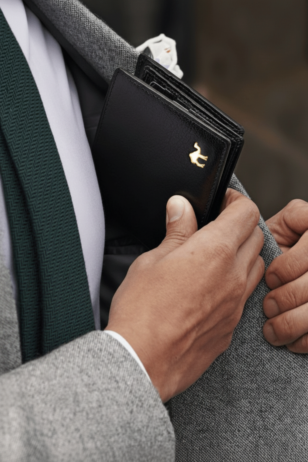 Kawa Genuine Leather Card Holder - Black