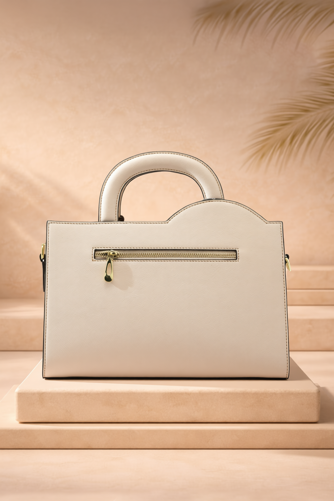 Mistique Women's Genuine Leather Handbag - Ivory
