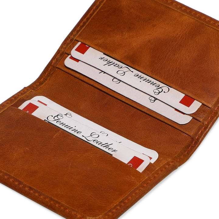 Ninja Genuine Leather Card Holder - Tan