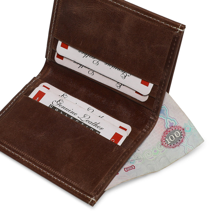 Kawa Genuine Leather Card Holder - Brown