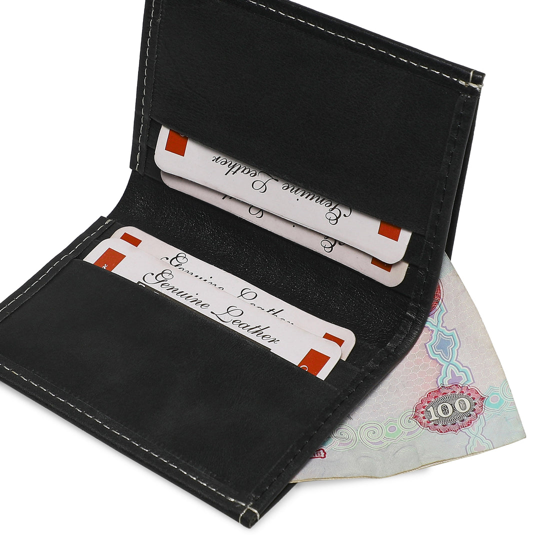 Kawa Genuine Leather Card Holder - Black