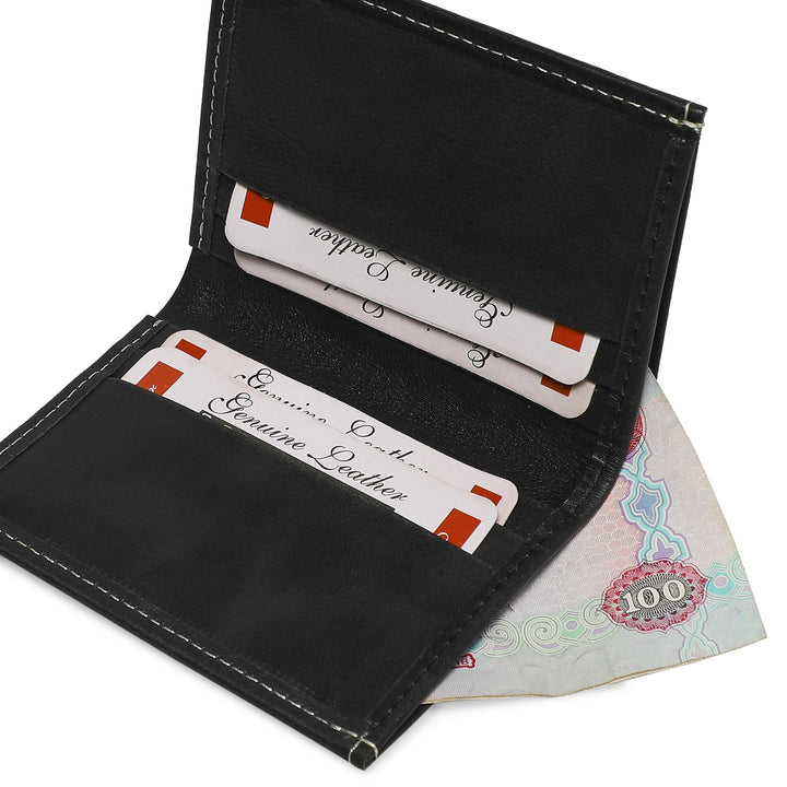 Kawa Genuine Leather Card Holder - Black