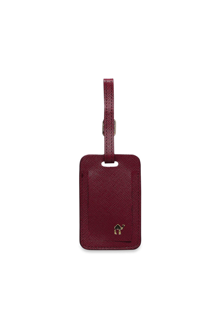 Handmade Camel Leather Luggage Tag