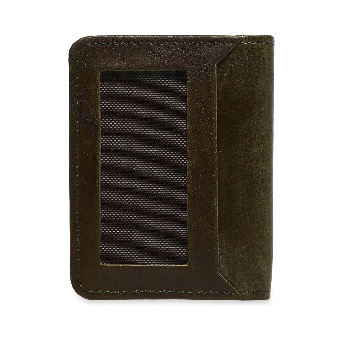 Ninja Genuine Leather Card Holder - Bottle Green