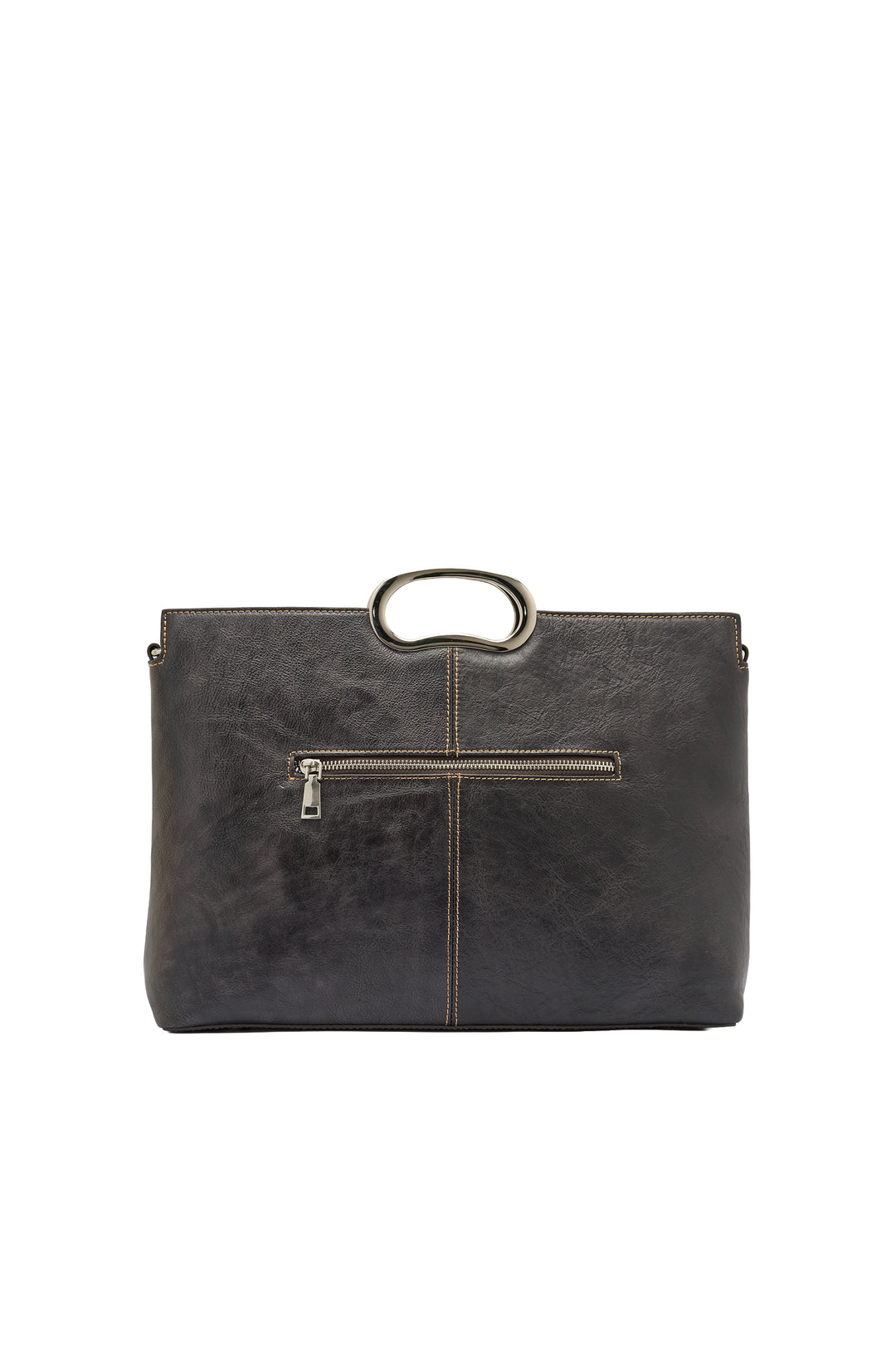 Sassy Women's Genuine Leather Handbag - Grey