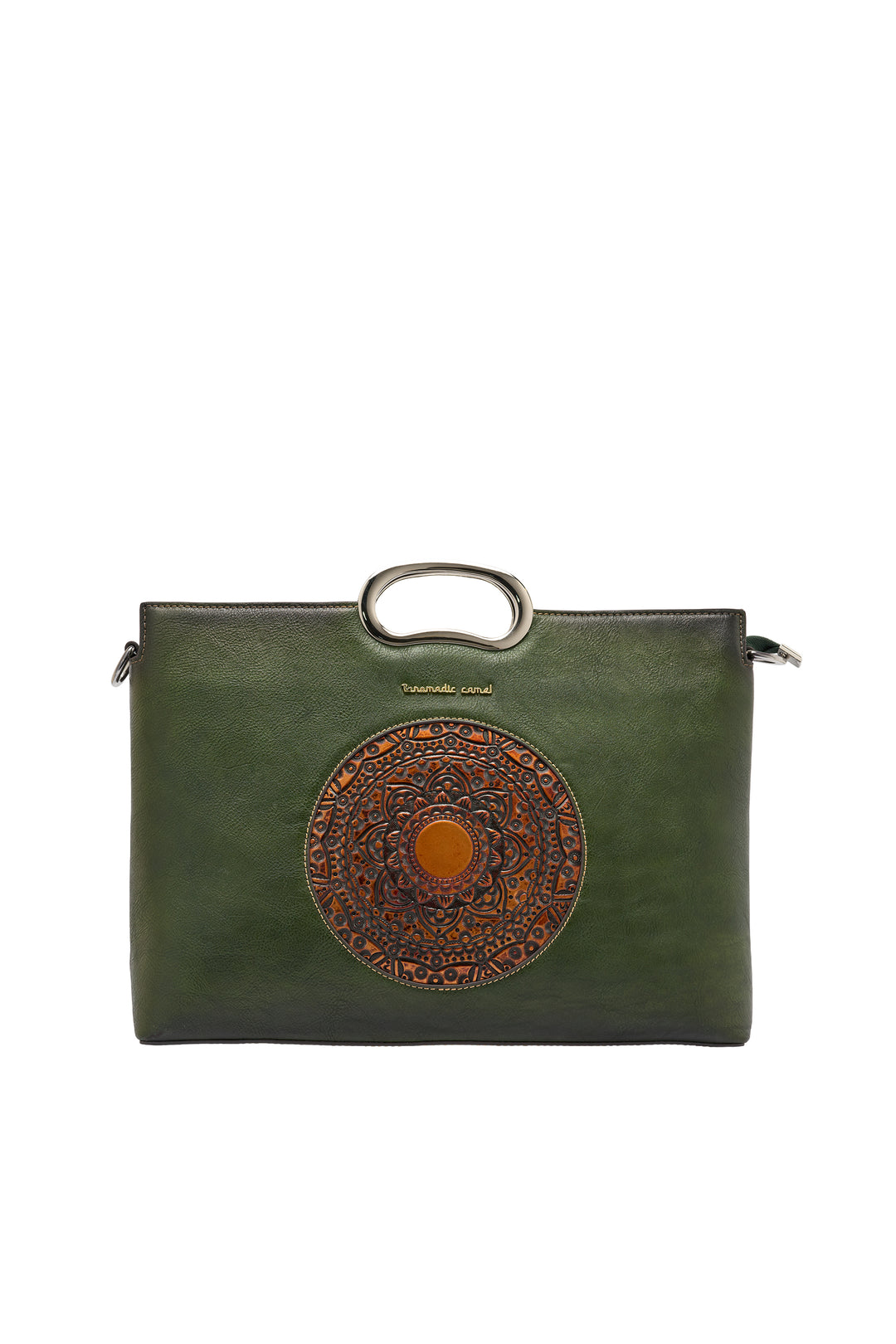 Sassy Women's Genuine Leather Handbag - Emerald