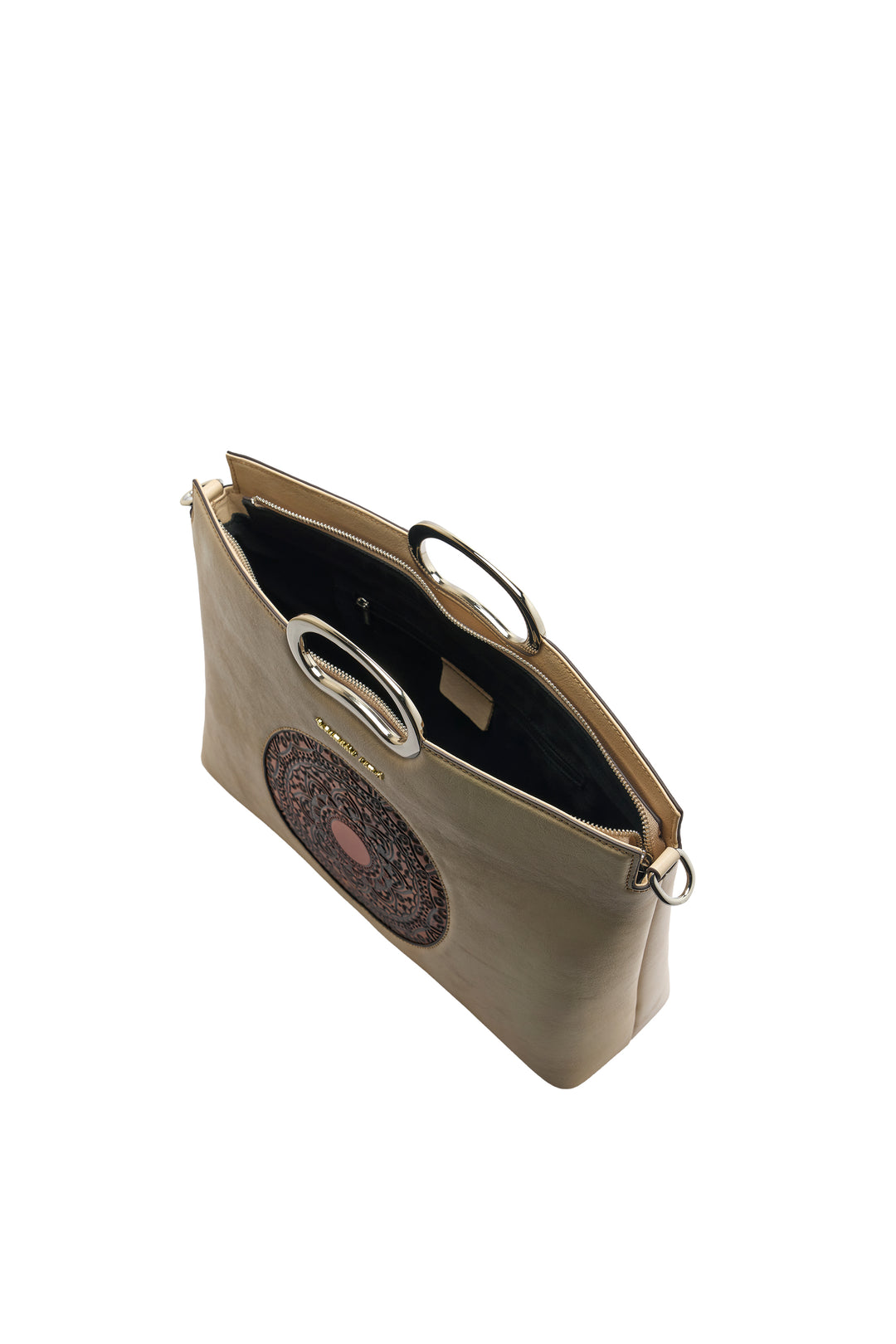 Sassy Women's Genuine Leather Handbag - Ivory