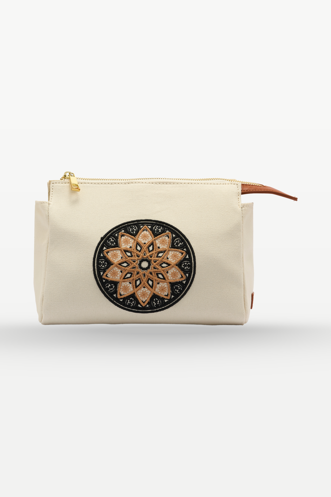 The Chandelier Pouch – Ivory & Tan
