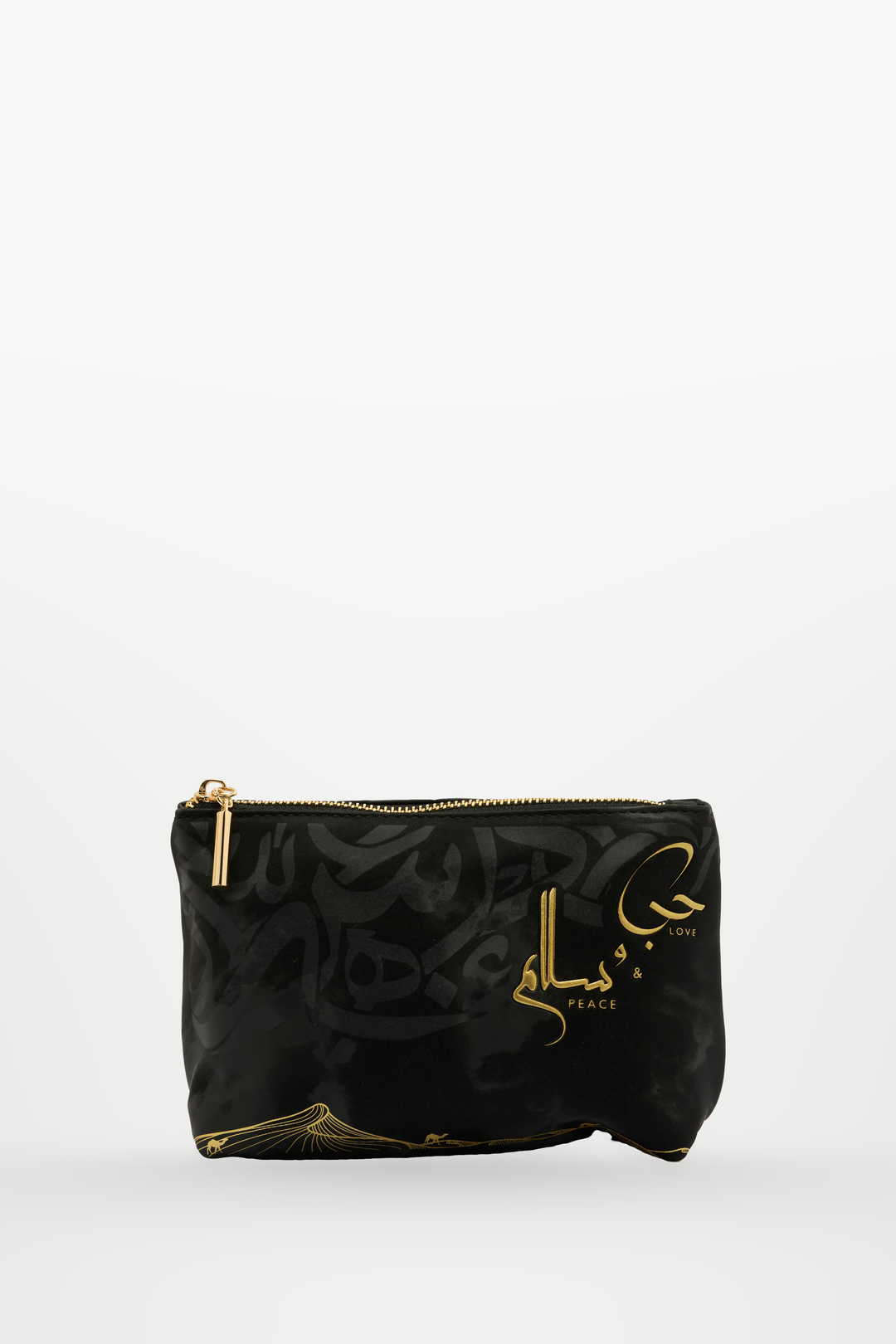 Love & Peace Flat Pouch – Black