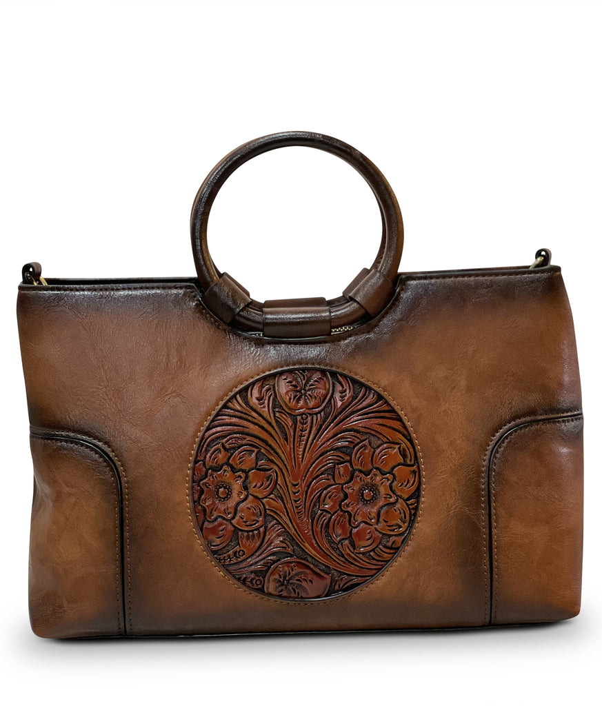 Camel store leather purse